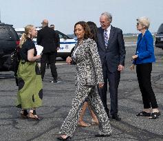 VP Harris  Arrives in Boston to Addresses the 2023 NAACP National Convention