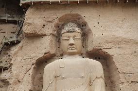 Maitreya Giant Buddha in Bingling Temple in Gansu, China