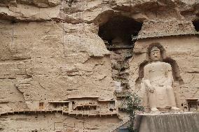 Maitreya Giant Buddha in Bingling Temple in Gansu, China