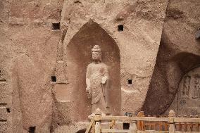 Maitreya Giant Buddha in Bingling Temple in Gansu, China