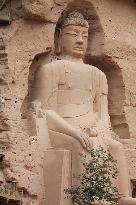 Maitreya Giant Buddha in Bingling Temple in Gansu, China