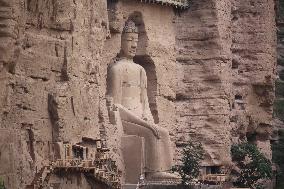 Maitreya Giant Buddha in Bingling Temple in Gansu, China