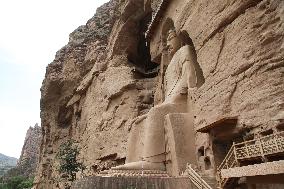 Maitreya Giant Buddha in Bingling Temple in Gansu, China