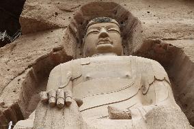 Maitreya Giant Buddha in Bingling Temple in Gansu, China