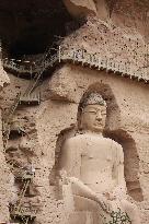 Maitreya Giant Buddha in Bingling Temple in Gansu, China