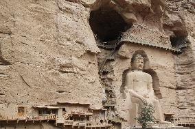 Maitreya Giant Buddha in Bingling Temple in Gansu, China