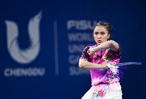 (Chengdu Universiade)CHINA-SICHUAN-CHENGDU-WORLD UNIVERSITY GAMES-WUSHU(CN)