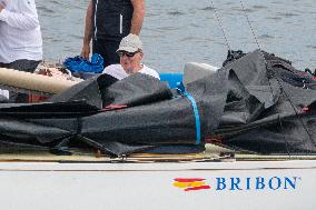 King Juan Carlos Takes Part In A Regatta - Galicia