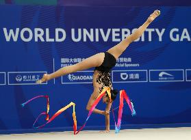 (Chengdu Universiade)CHINA-SICHUAN-CHENGDU-WORLD UNIVERSITY GAMES-RHYTHMIC GYMNASTICS(CN)