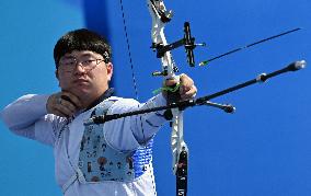 (Chengdu Universiade)CHINA-CHENGDU-WORLD UNIVERSITY GAMES-ARCHERY-RECURVE MEN'S TEAM(CN)