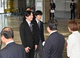 Crown prince Fumihito at cultural festival
