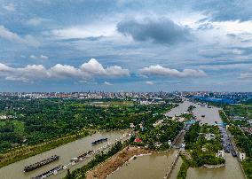 The Beijing-Hangzhou Grand Canal After The Departure of Super Typhoon Doksuri