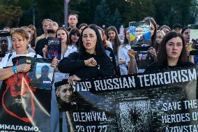 Rally In Kyiv Marks First Anniversary Of Olenivka Prison Camp Explosion