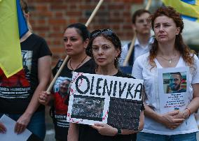 Free Ukrainian Prisoners Protest In Krakow