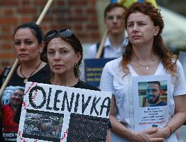 Free Ukrainian Prisoners Protest In Krakow