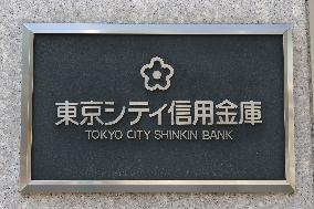 Tokyo City Shinkin Bank signage and logo