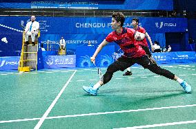 (Chengdu Universiade)CHINA-CHENGDU-WORLD UNIVERSITY GAMES-BADMINTON(CN)
