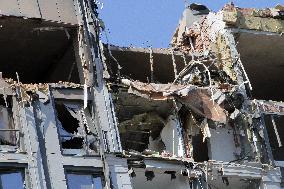 Consequences of July 28 Russian missile attack in Dnipro