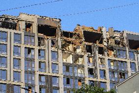 Consequences of July 28 Russian missile attack in Dnipro