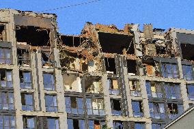 Consequences of July 28 Russian missile attack in Dnipro