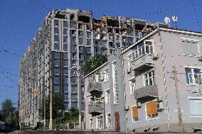 Consequences of July 28 Russian missile attack in Dnipro