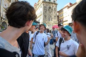 Young Pilgrims Begin To Arrive In Portugal - Porto