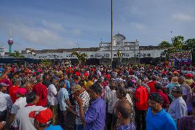 The National People's Movement's (NPP) Protest Against Crippling The Employees Provident Funds In Colombo