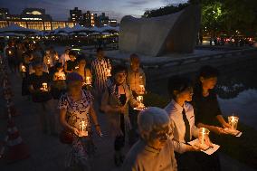 Candlelight memorial event in Hiroshima