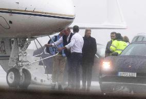 Juan Carlos I Leaves Spain After His Stay In Sanxenxo