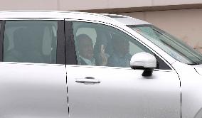 Juan Carlos I Leaves Spain After His Stay In Sanxenxo
