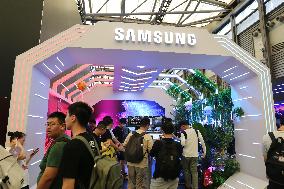 Visitors Experience VR Game at ChinaJoy2023 in Shanghai, China