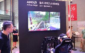 Visitors Experience VR Game at ChinaJoy2023 in Shanghai, China