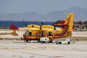 Sécurité Civile Of France Canadair CL-415 SuperScooper In Rhodes Island Greece