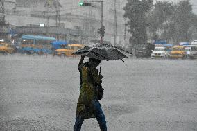 Heavy Rain Lashes Kolkata.