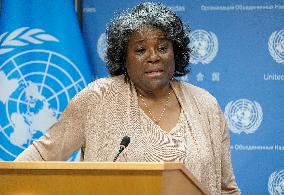 New York City: US Ambassador Greenfield To UN Press Conference On Her Agenda For August