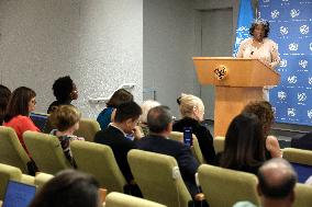 New York City: US Ambassador Greenfield To UN Press Conference On Her Agenda For August