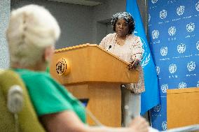 New York City: US Ambassador Greenfield To UN Press Conference On Her Agenda For August