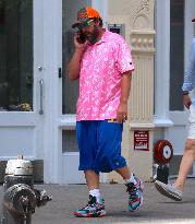 Adam Sandler Takes A Walk - NYC