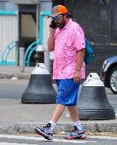 Adam Sandler Takes A Walk - NYC