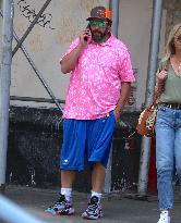 Adam Sandler Takes A Walk - NYC