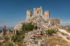 General View Of The Rocca Di Calascio Fortress