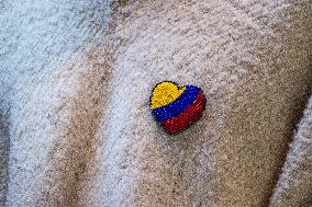 Medellin's Vasquez Building Fillied with Flowers for 'Feria de las Flores'