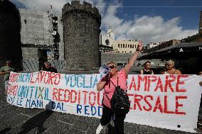 Citizen Income Revocation Protest - Naples