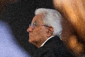 Sergio Mattarella Official Meeting At The Polo Del '900