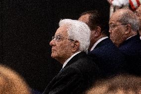 Sergio Mattarella Official Meeting At The Polo Del '900