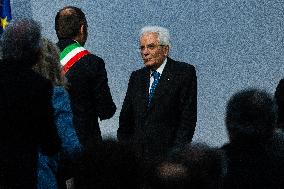 Sergio Mattarella Official Meeting At The Polo Del '900