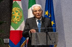 Sergio Mattarella Official Meeting At The Polo Del '900