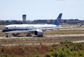 Test and first flight of A350-941 China Southern Airline at Toulouse Blagnac airport