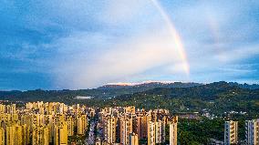 Double Rainbow Over Jinfo Mountain in Chongqing