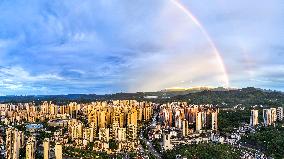 Double Rainbow Over Jinfo Mountain in Chongqing